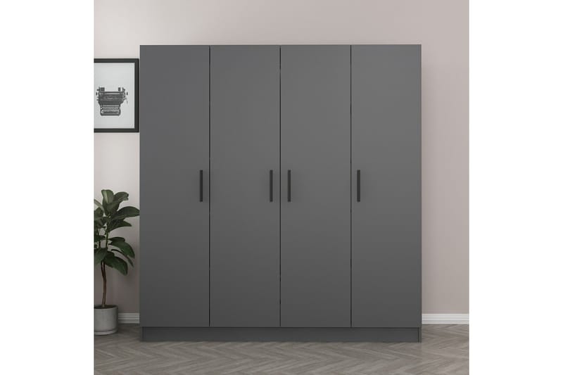 Fruitland Garderobe 180 cm - Antrasitt - Oppbevaring - Klesoppbevaring - Garderober & garderobesystem