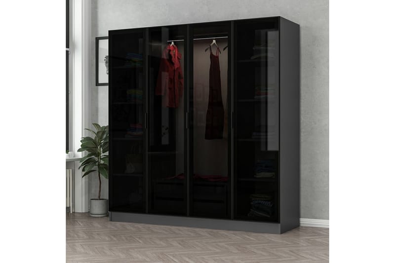 Fruitland Garderobe 180 cm - Antrasitt - Oppbevaring - Klesoppbevaring - Garderober & garderobesystem