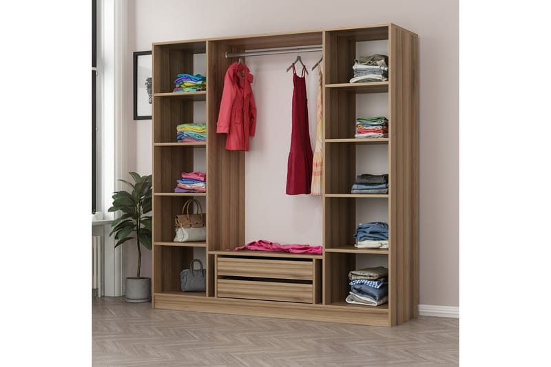 Fruitland Garderobe 180 cm - Antrasitt - Oppbevaring - Klesoppbevaring - Garderober & garderobesystem