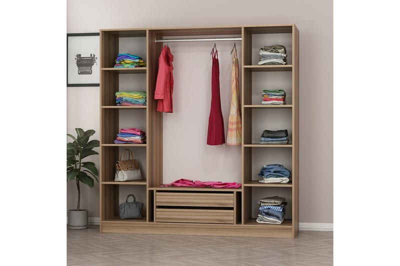 Fruitland Garderobe 180 cm - Antrasitt - Oppbevaring - Klesoppbevaring - Garderober & garderobesystem