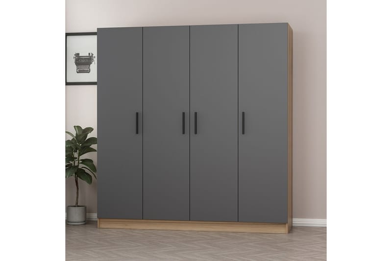 Fruitland Garderobe 180 cm - Antrasitt - Oppbevaring - Klesoppbevaring - Garderober & garderobesystem