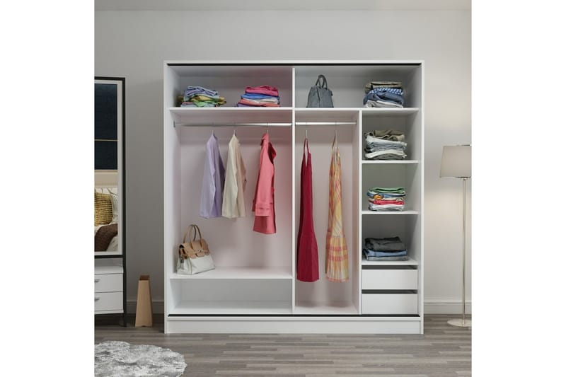 Fruitland Garderobe 180 cm - Antrasitt - Oppbevaring - Klesoppbevaring - Garderober & garderobesystem