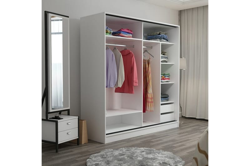 Fruitland Garderobe 180 cm - Antrasitt - Oppbevaring - Klesoppbevaring - Garderober & garderobesystem