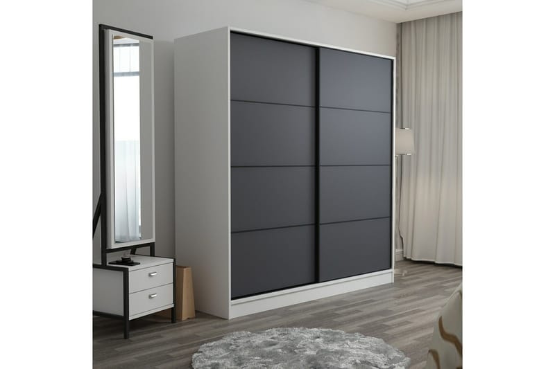 Fruitland Garderobe 180 cm - Antrasitt - Oppbevaring - Klesoppbevaring - Garderober & garderobesystem