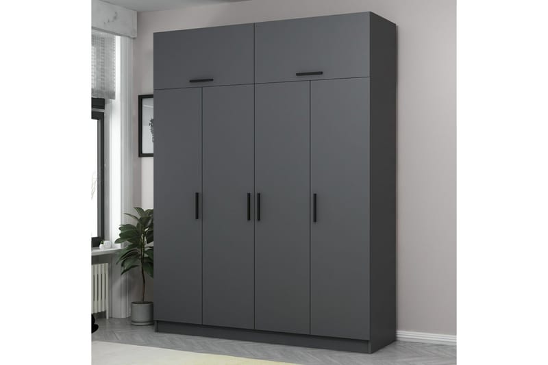 Fruitland Garderobe 180 cm - Antrasitt - Oppbevaring - Klesoppbevaring - Garderober & garderobesystem