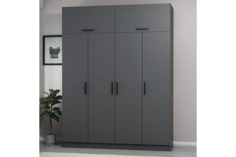 Fruitland Garderobe 180 cm - Antrasitt - Oppbevaring - Klesoppbevaring - Garderober & garderobesystem