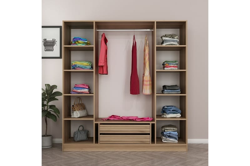 Fruitland Garderobe 180 cm - Brun - Oppbevaring - Klesoppbevaring - Garderober & garderobesystem