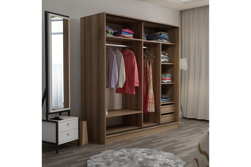 Fruitland Garderobe 180 cm - Brun - Oppbevaring - Klesoppbevaring - Garderober & garderobesystem