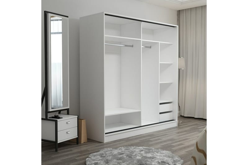 Fruitland Garderobe 180 cm - Brun/Hvit - Oppbevaring - Klesoppbevaring - Garderober & garderobesystem