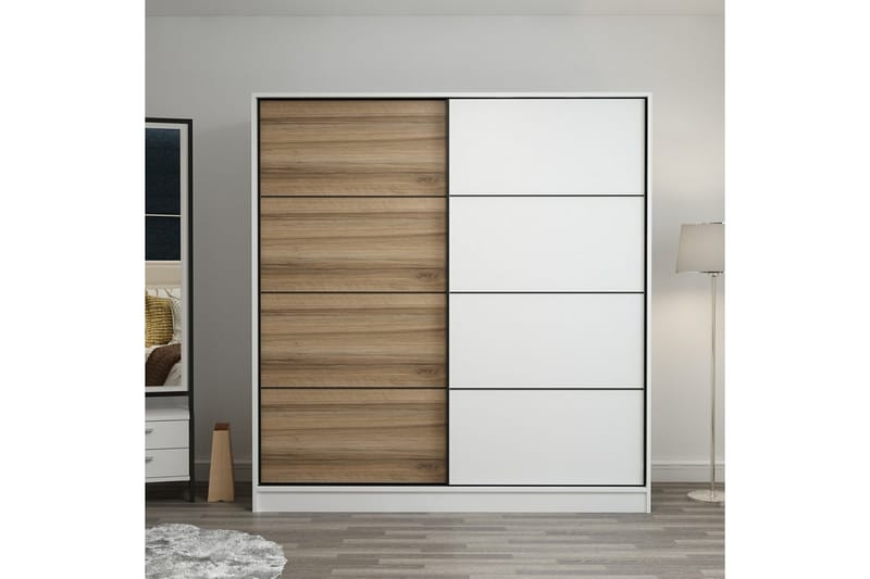 Fruitland Garderobe 180 cm - Brun/Hvit - Oppbevaring - Klesoppbevaring - Garderober & garderobesystem