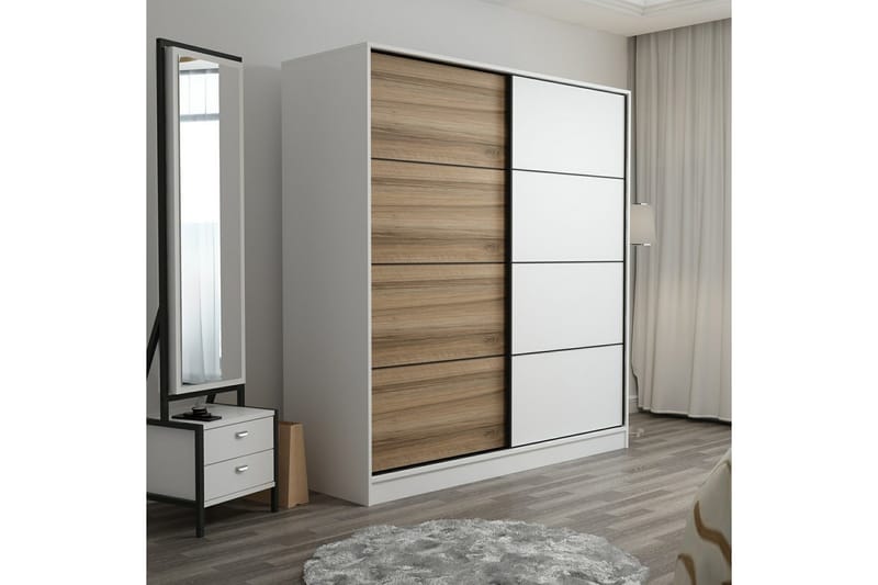 Fruitland Garderobe 180 cm - Brun/Hvit - Oppbevaring - Klesoppbevaring - Garderober & garderobesystem