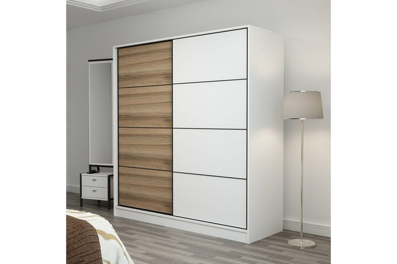 Fruitland Garderobe 180 cm - Brun/Hvit - Oppbevaring - Klesoppbevaring - Garderober & garderobesystem