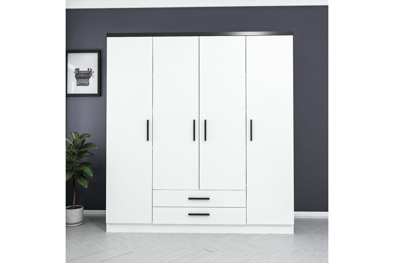 Fruitland Garderobe 180 cm - Hvit - Oppbevaring - Klesoppbevaring - Garderober & garderobesystem