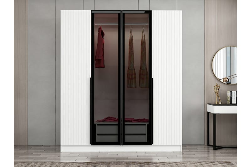 Fruitland Garderobe 180 cm - Hvit - Oppbevaring - Klesoppbevaring - Garderober & garderobesystem