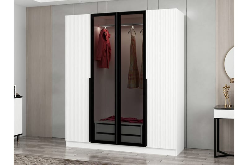 Fruitland Garderobe 180 cm - Hvit - Oppbevaring - Klesoppbevaring - Garderober & garderobesystem