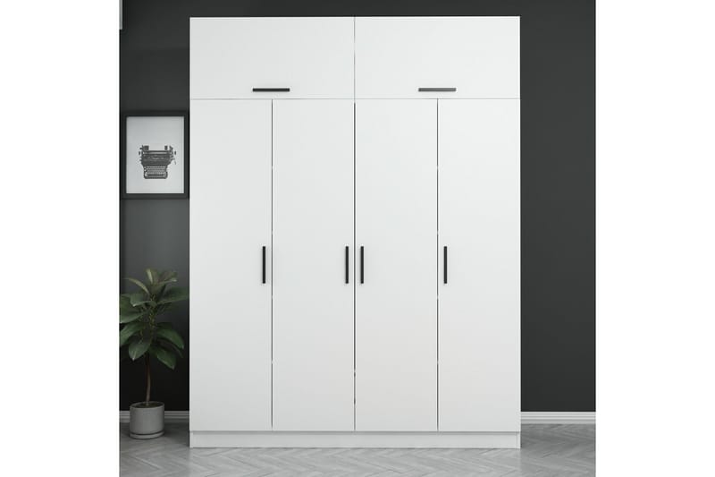 Fruitland Garderobe 180 cm - Hvit - Oppbevaring - Klesoppbevaring - Garderober & garderobesystem