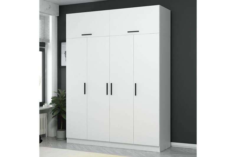 Fruitland Garderobe 180 cm - Hvit - Oppbevaring - Klesoppbevaring - Garderober & garderobesystem