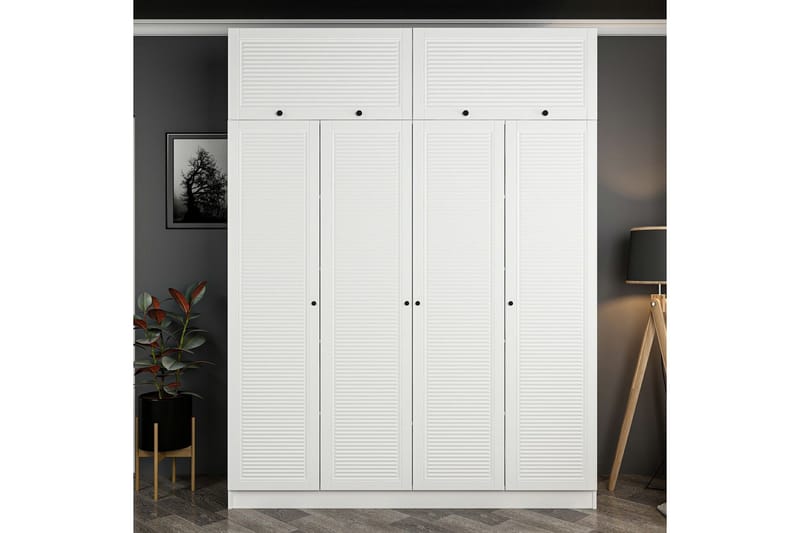 Fruitland Garderobe 180 cm - Hvit - Oppbevaring - Klesoppbevaring - Garderober & garderobesystem