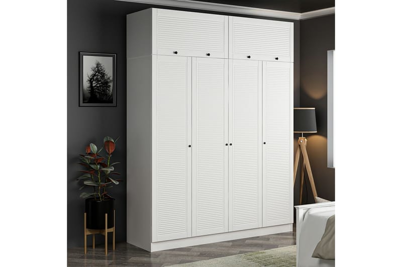 Fruitland Garderobe 180 cm - Hvit - Oppbevaring - Klesoppbevaring - Garderober & garderobesystem