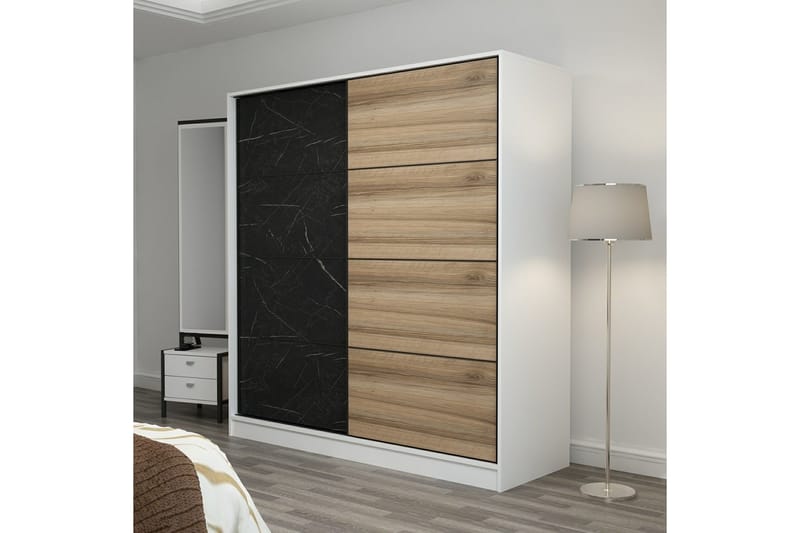 Fruitland Garderobe 220 cm - Svart/Brun - Oppbevaring - Klesoppbevaring - Garderober & garderobesystem