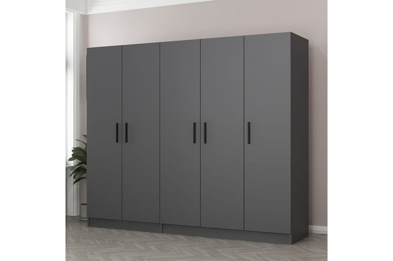 Fruitland Garderobe 225 cm - Antrasitt - Oppbevaring - Klesoppbevaring - Garderober & garderobesystem