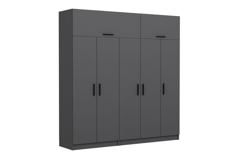 Fruitland Garderobe 225 cm - Antrasitt - Oppbevaring - Klesoppbevaring - Garderober & garderobesystem