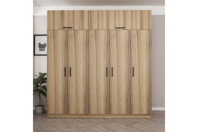 Fruitland Garderobe 225 cm - Brun - Oppbevaring - Klesoppbevaring - Garderober & garderobesystem