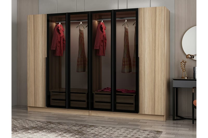 Fruitland Garderobe 225 cm - Brun - Oppbevaring - Klesoppbevaring - Garderober & garderobesystem