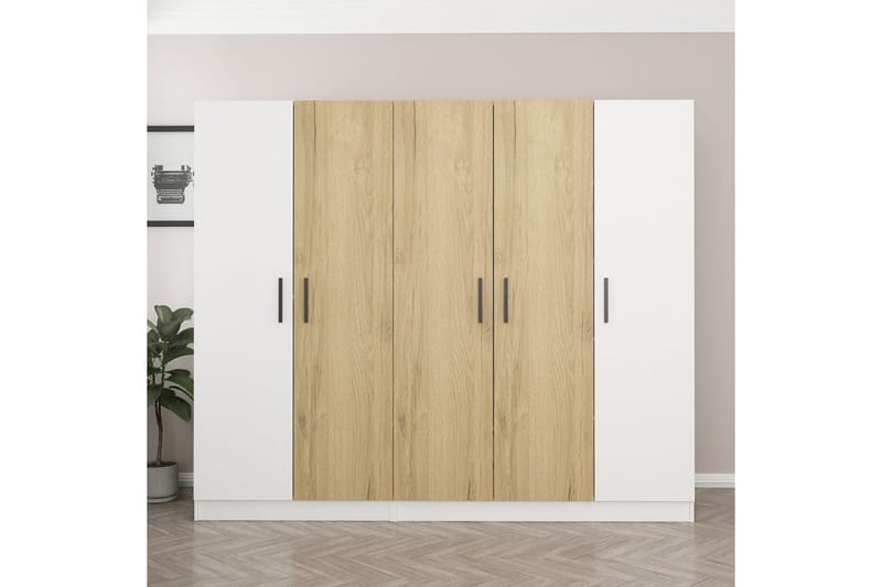 Fruitland Garderobe 225 cm - Brun/Hvit - Oppbevaring - Klesoppbevaring - Garderober & garderobesystem