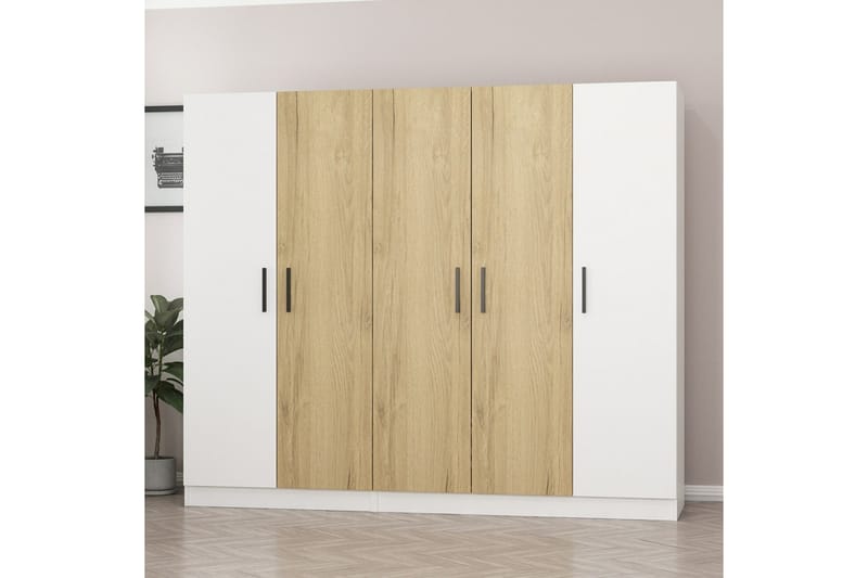 Fruitland Garderobe 225 cm - Brun/Hvit - Oppbevaring - Klesoppbevaring - Garderober & garderobesystem