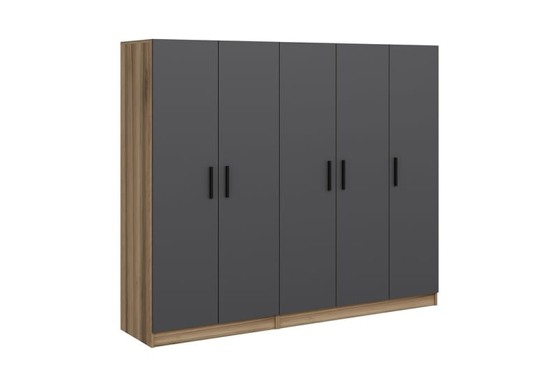 Fruitland Garderobe 225 cm - Grå/Brun - Oppbevaring - Klesoppbevaring - Garderober & garderobesystem