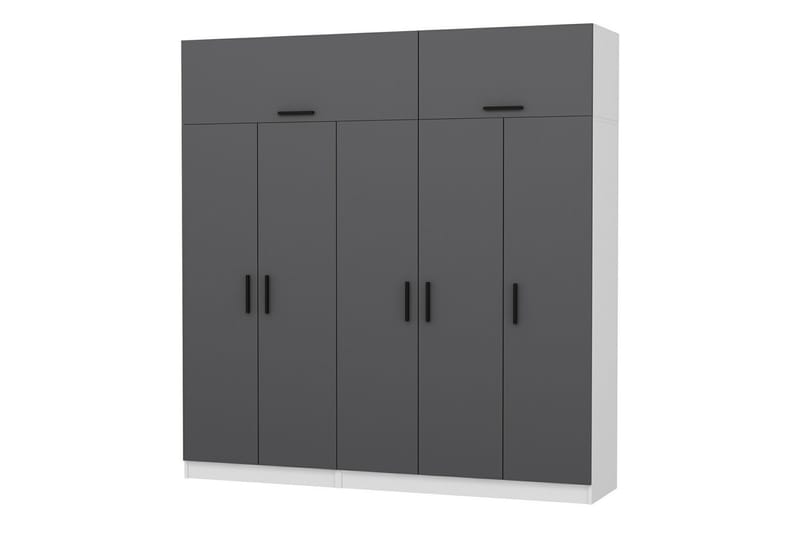 Fruitland Garderobe 225 cm - Grå/Hvit - Oppbevaring - Klesoppbevaring - Garderober & garderobesystem