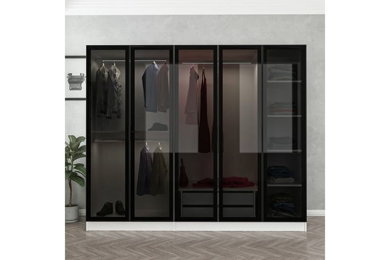 Fruitland Garderobe 225 cm - Hvit - Oppbevaring - Klesoppbevaring - Garderober & garderobesystem