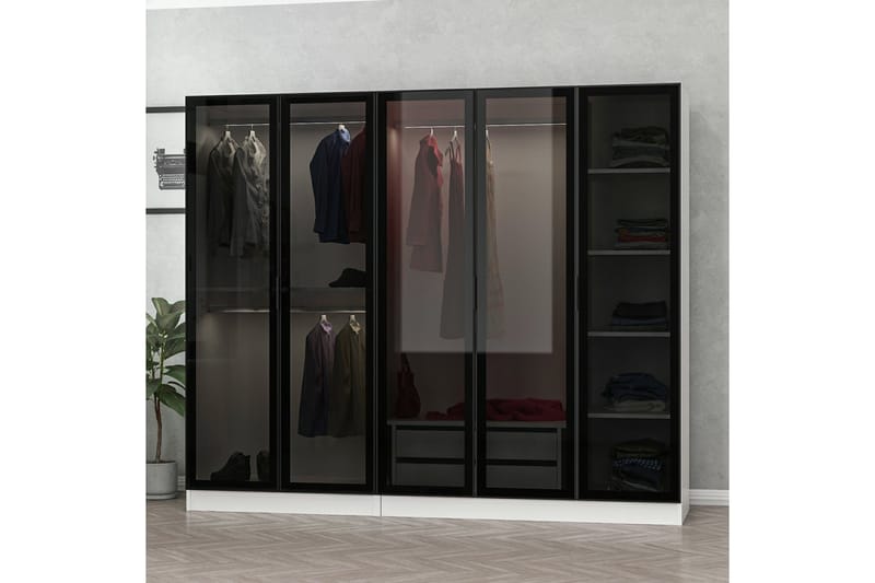 Fruitland Garderobe 225 cm - Hvit - Oppbevaring - Klesoppbevaring - Garderober & garderobesystem