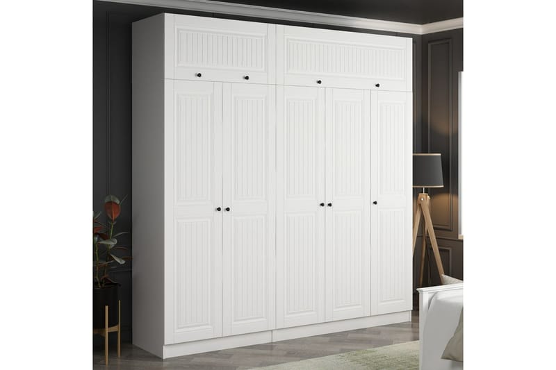 Fruitland Garderobe 225 cm - Hvit - Oppbevaring - Klesoppbevaring - Garderober & garderobesystem