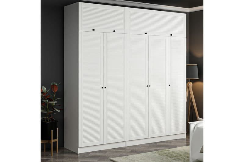 Fruitland Garderobe 225 cm - Hvit - Oppbevaring - Klesoppbevaring - Garderober & garderobesystem