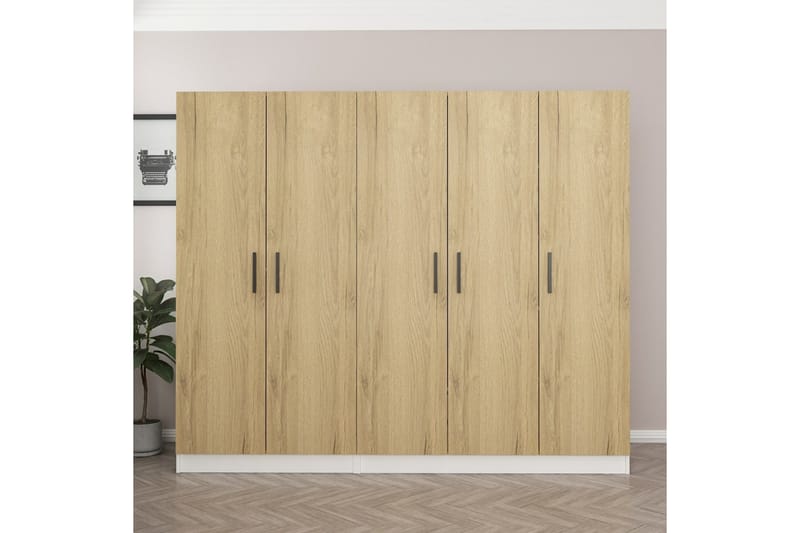 Fruitland Garderobe 225 cm - Valnøtt - Oppbevaring - Klesoppbevaring - Garderober & garderobesystem