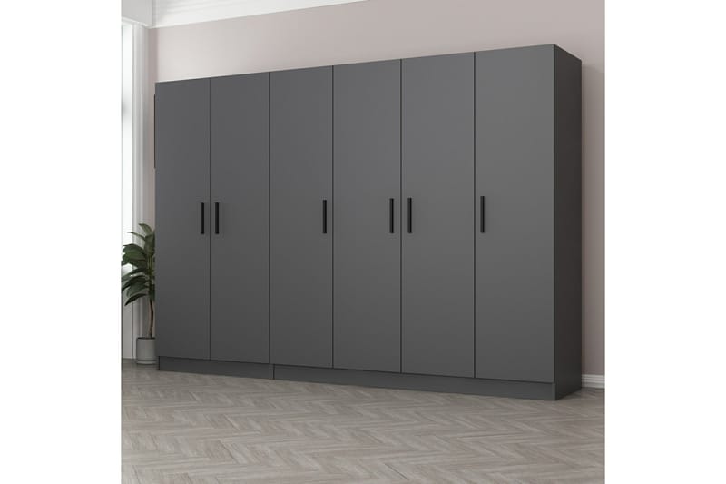 Fruitland Garderobe 270 cm - Antrasitt - Oppbevaring - Klesoppbevaring - Garderober & garderobesystem