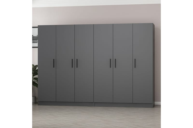 Fruitland Garderobe 270 cm - Antrasitt - Oppbevaring - Klesoppbevaring - Garderober & garderobesystem