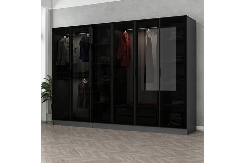 Fruitland Garderobe 270 cm - Antrasitt - Oppbevaring - Klesoppbevaring - Garderober & garderobesystem