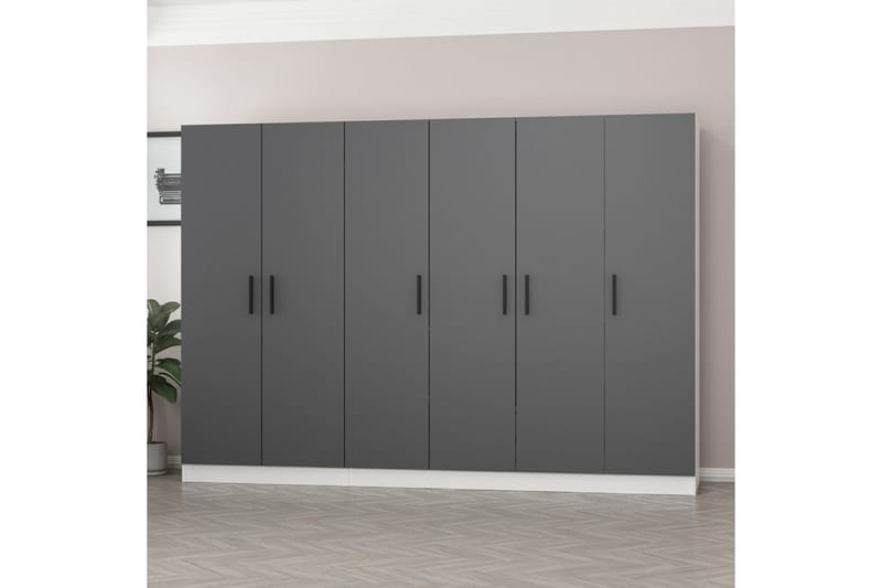 Fruitland Garderobe 270 cm - Antrasitt - Oppbevaring - Klesoppbevaring - Garderober & garderobesystem