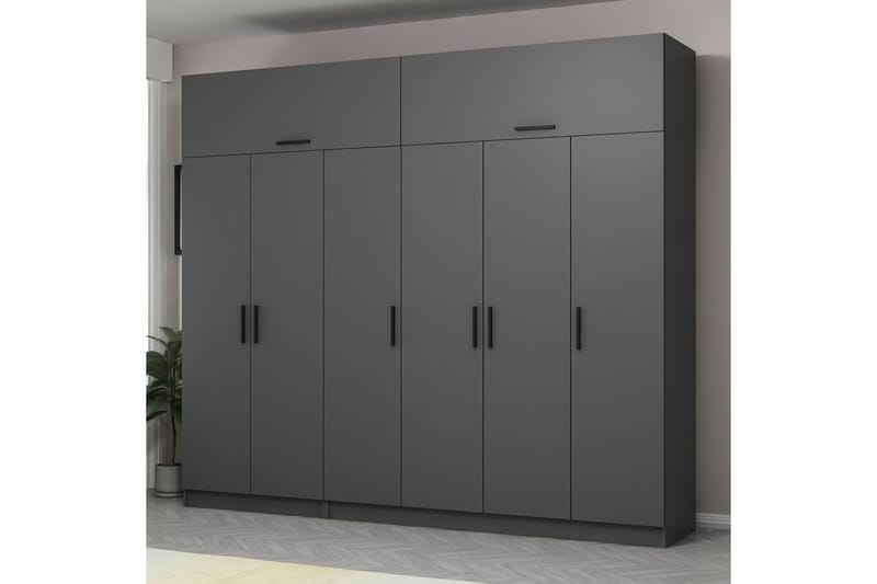 Fruitland Garderobe 270 cm - Antrasitt - Garderober & garderobesystem - Garderobeskap & klesskap