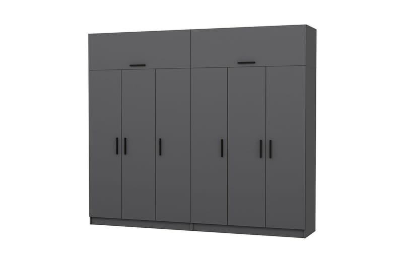 Fruitland Garderobe 270 cm - Antrasitt - Oppbevaring - Klesoppbevaring - Garderober & garderobesystem