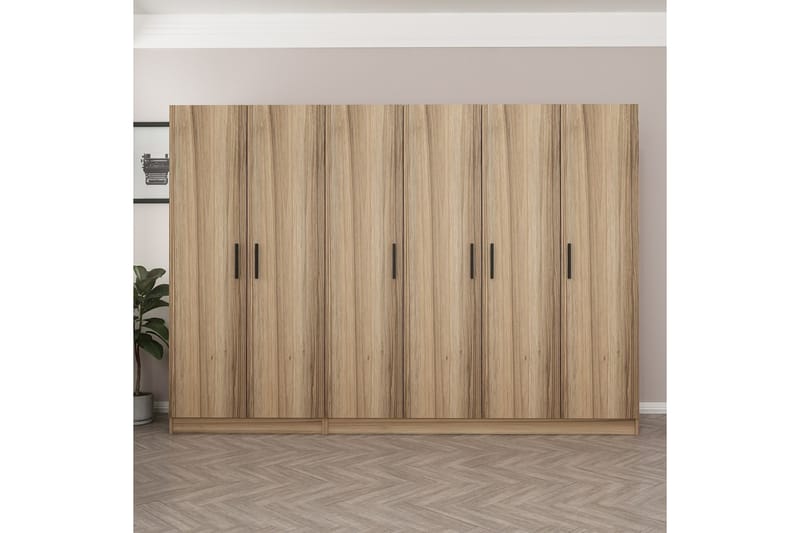 Fruitland Garderobe 270 cm - Brun - Oppbevaring - Klesoppbevaring - Garderober & garderobesystem