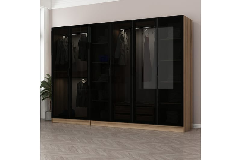 Fruitland Garderobe 270 cm - Brun - Oppbevaring - Klesoppbevaring - Garderober & garderobesystem