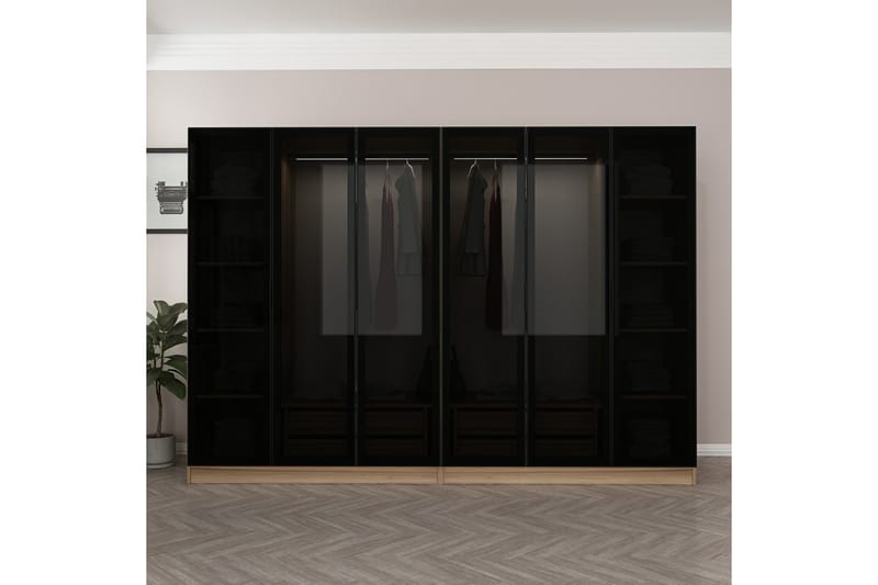 Fruitland Garderobe 270 cm - Brun - Oppbevaring - Klesoppbevaring - Garderober & garderobesystem