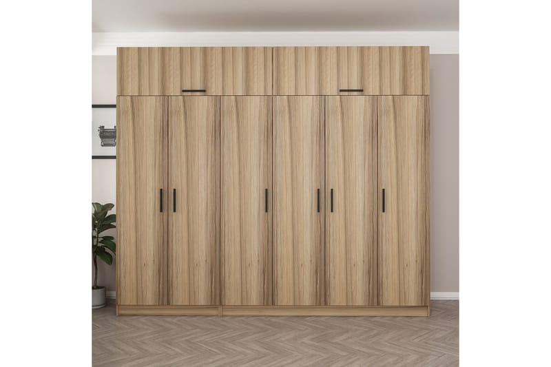 Fruitland Garderobe 270 cm - Brun - Oppbevaring - Klesoppbevaring - Garderober & garderobesystem