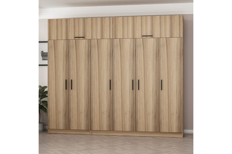 Fruitland Garderobe 270 cm - Brun - Oppbevaring - Klesoppbevaring - Garderober & garderobesystem