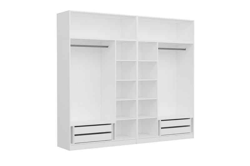 Fruitland Garderobe 270 cm - Grå/Hvit - Oppbevaring - Klesoppbevaring - Garderober & garderobesystem