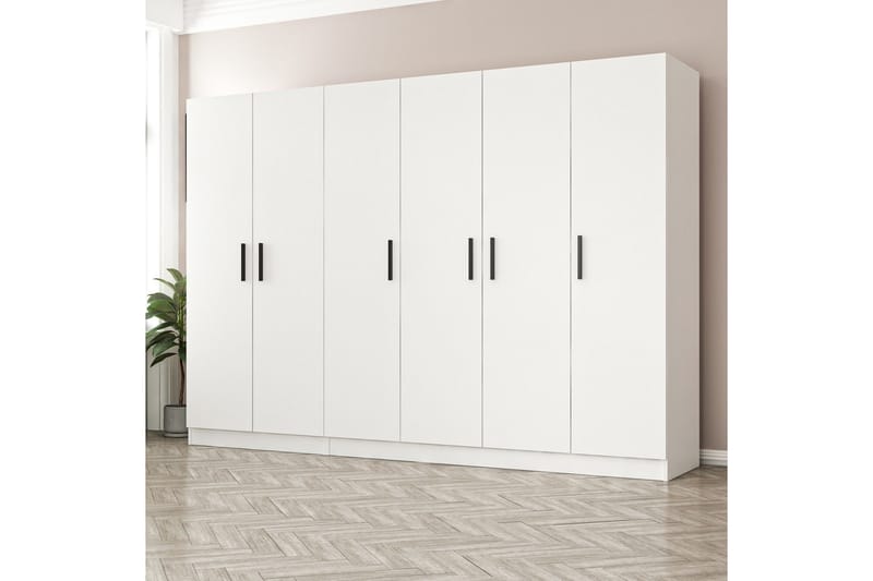 Fruitland Garderobe 270 cm - Hvit - Oppbevaring - Klesoppbevaring - Garderober & garderobesystem